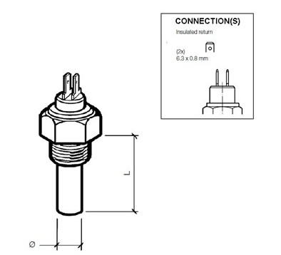 Oil temperature sender 150°C 